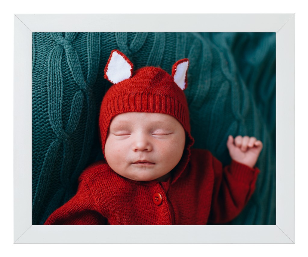Simply Photo: Baby, 10” x 8” Framed Print - White