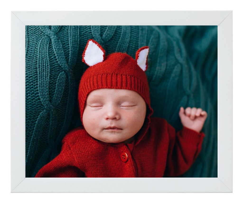 Simply Photo: Baby, 10” x 8” Framed Print - White