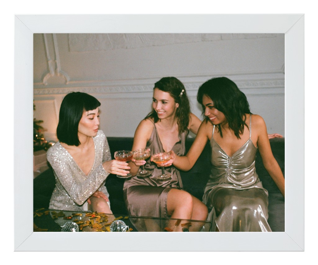 Simply Photo: Friends, 10” x 8” Framed Print - White