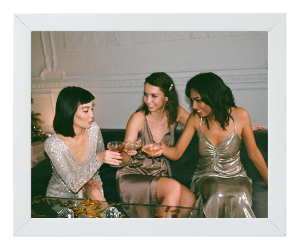 Simply Photo: Friends, 10” x 8” Framed Print - White