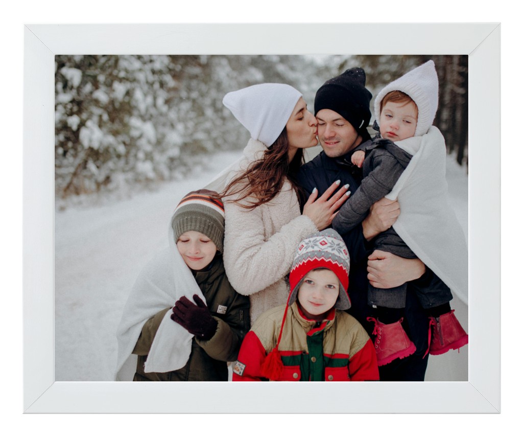 Simply Photo: Family, 10” x 8” Framed Print - White