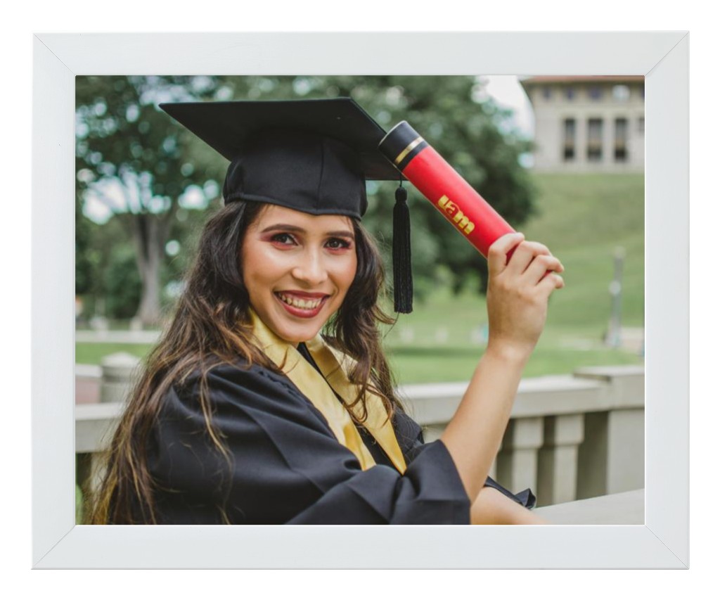 Simply Photo: Graduation, 10” x 8” Framed Print - White