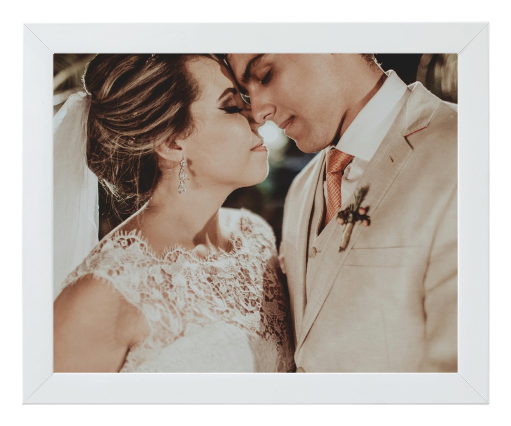 Simply Photo: Wedding, 10” x 8” Framed Print - White