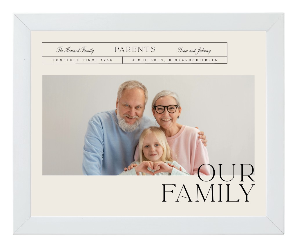 Life’s Chapters Parents 10” x 8” Framed Print - White