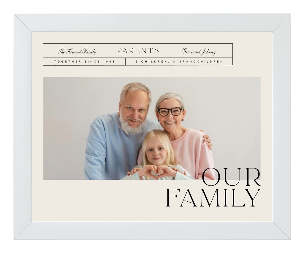 Life’s Chapters Parents 10” x 8” Framed Print - White