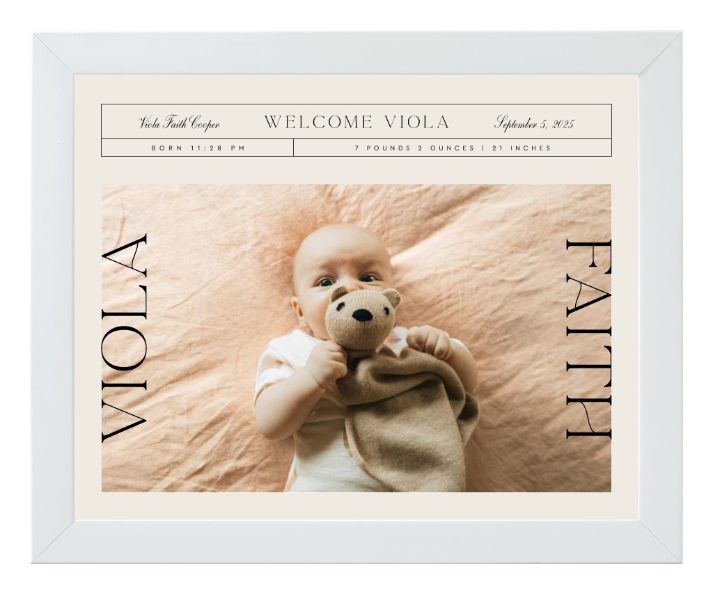 Life’s Chapters Baby 10” x 8” Framed Print - White