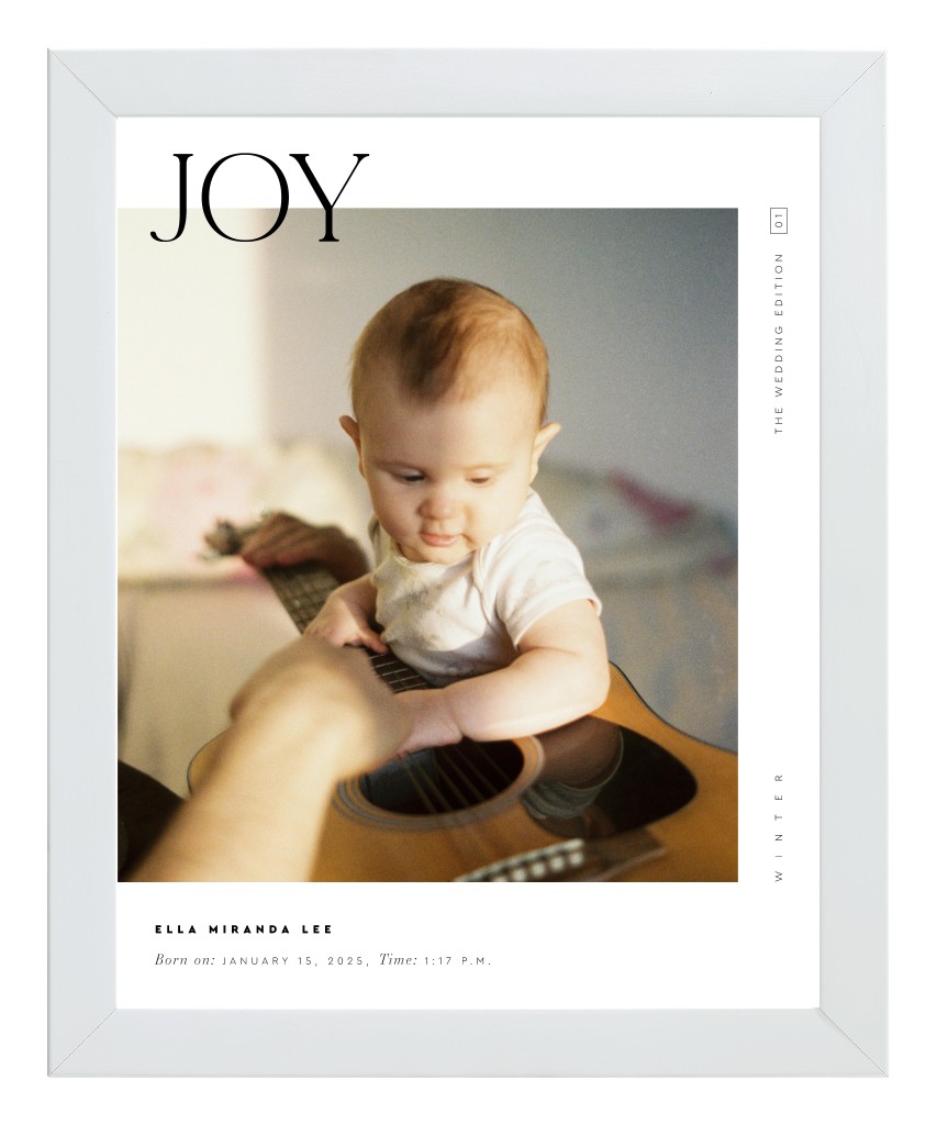 Cover Story Baby 8” x 10” Framed Print - White