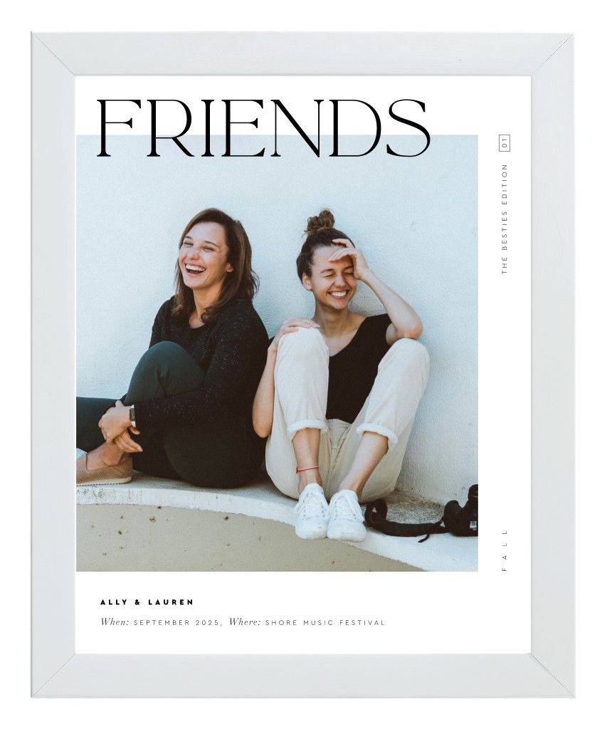 Cover Story Friends 8” x 10” Framed Print - White