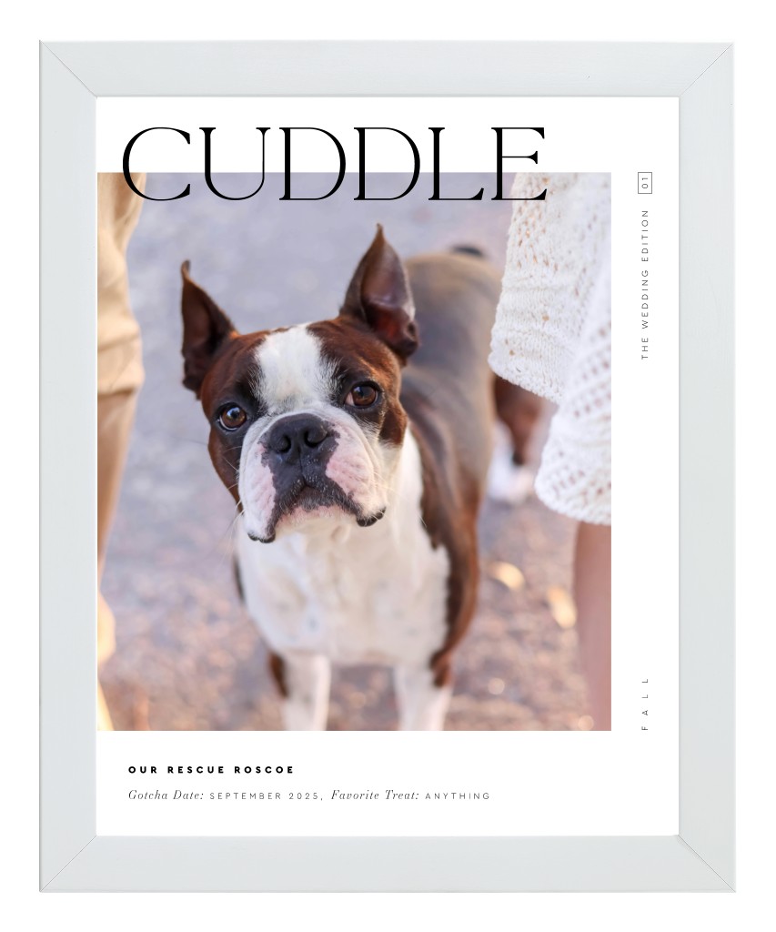 Cover Story Pet 8” x 10” Framed Print - White