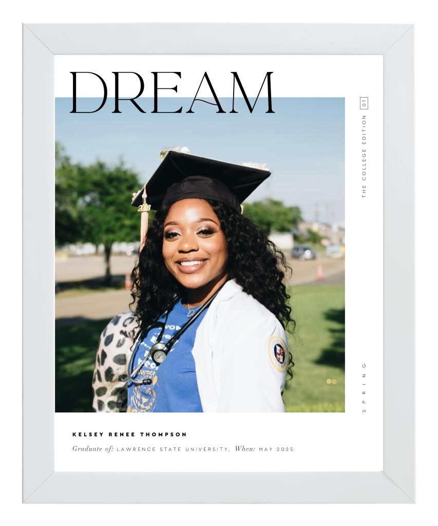 Cover Story Graduation 8” x 10” Framed Print - White