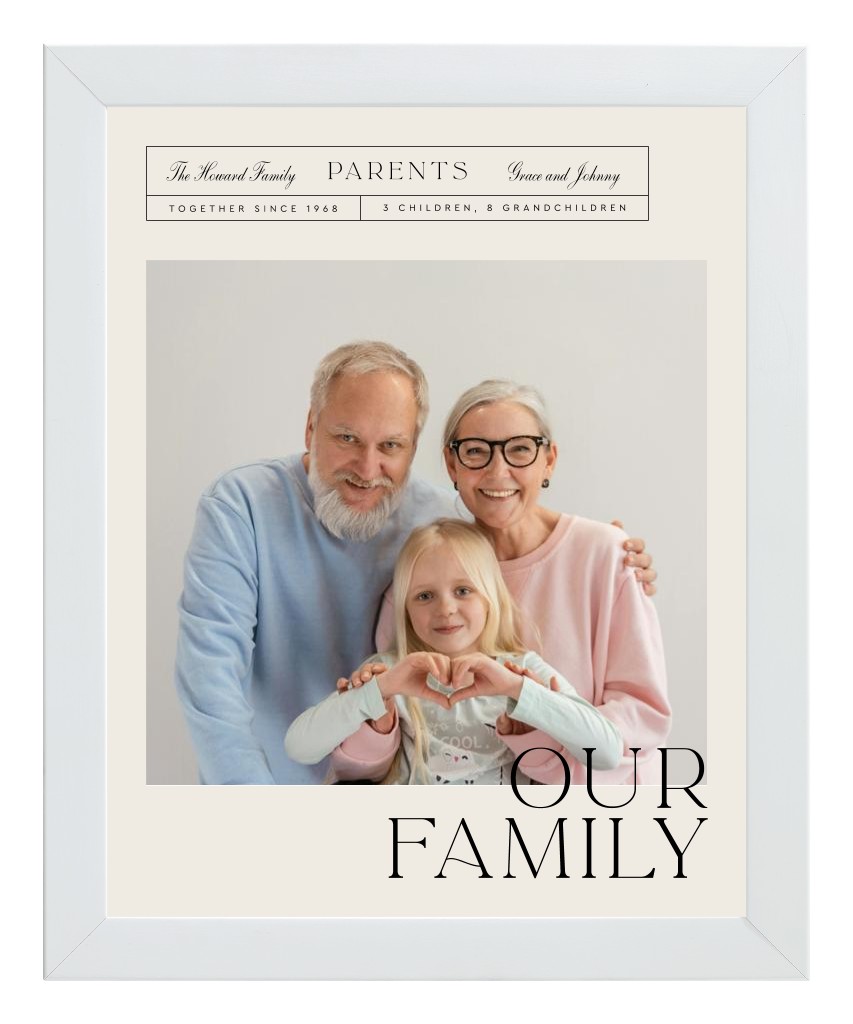 Life’s Chapters Parents 8” x 10” Framed Print - White