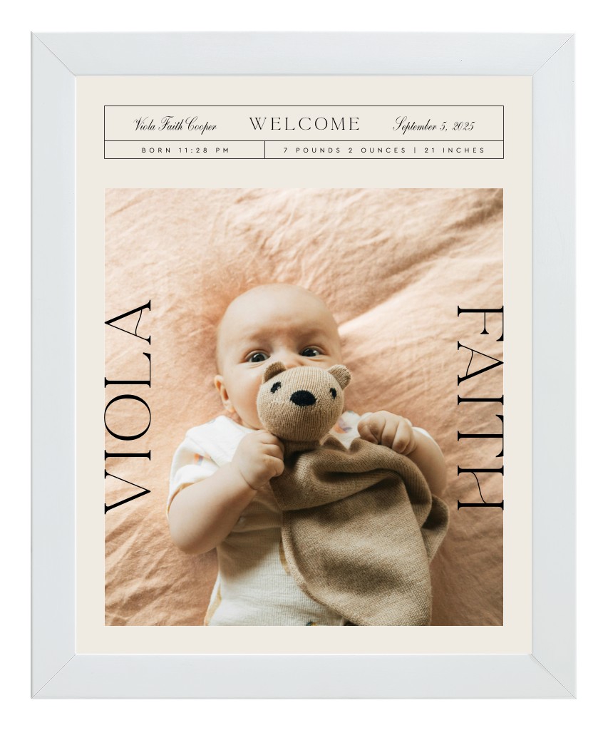 Life’s Chapters Baby 8” x 10” Framed Print - White