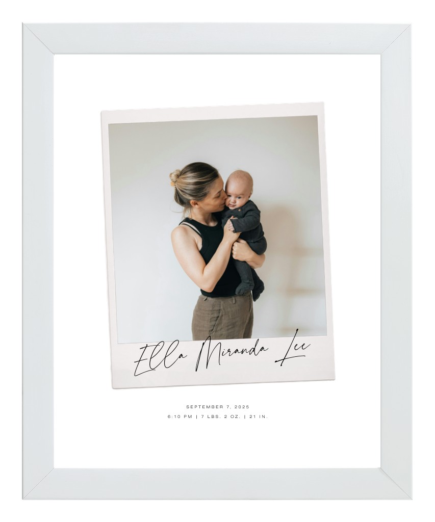 Instant Moments Baby 8” x 10” Framed Print - White