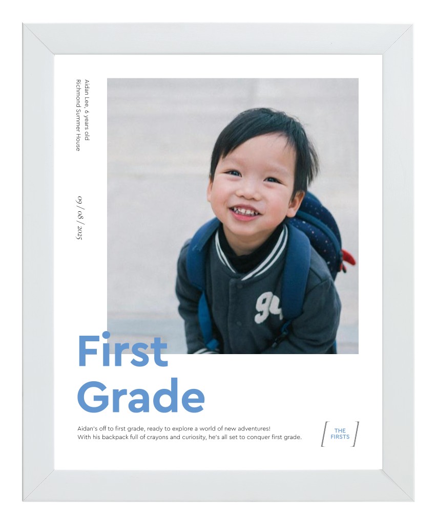 Milestone Memories Family 8” x 10” Framed Print - White