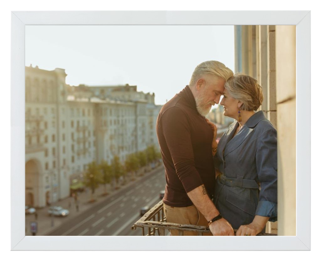 Simply Photo: Parents, 14” x 11” Framed Print - White