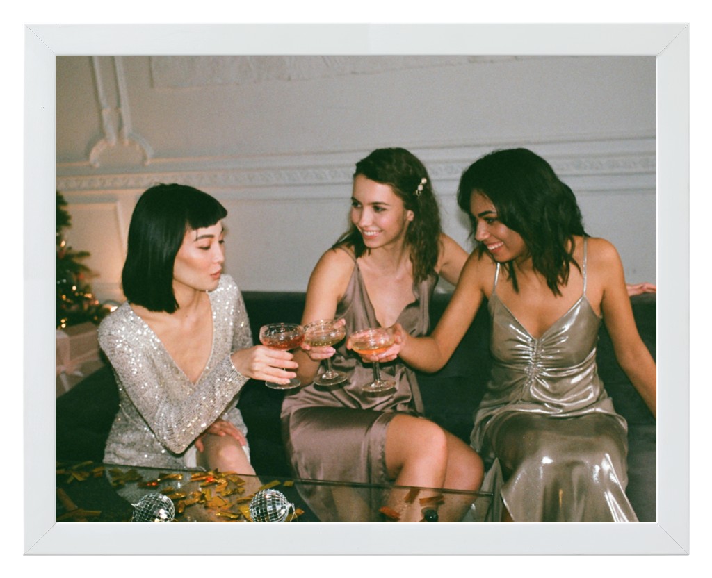 Simply Photo: Friends, 14” x 11” Framed Print - White