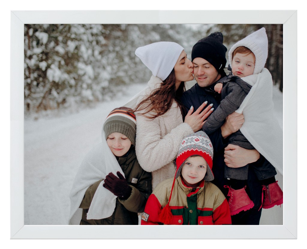 Simply Photo: Family, 14” x 11” Framed Print - White