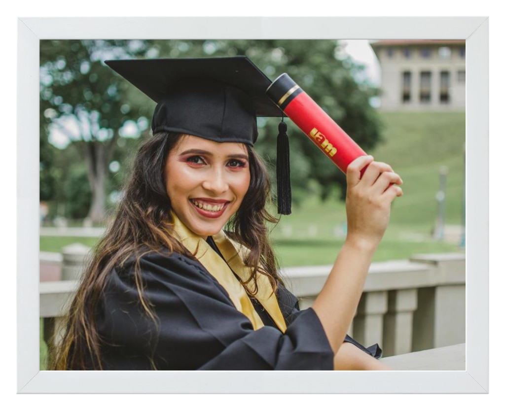 Simply Photo: Graduation, 14” x 11” Framed Print - White