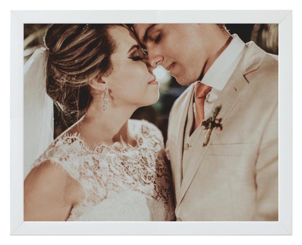 Simply Photo: Wedding, 14” x 11” Framed Print - White