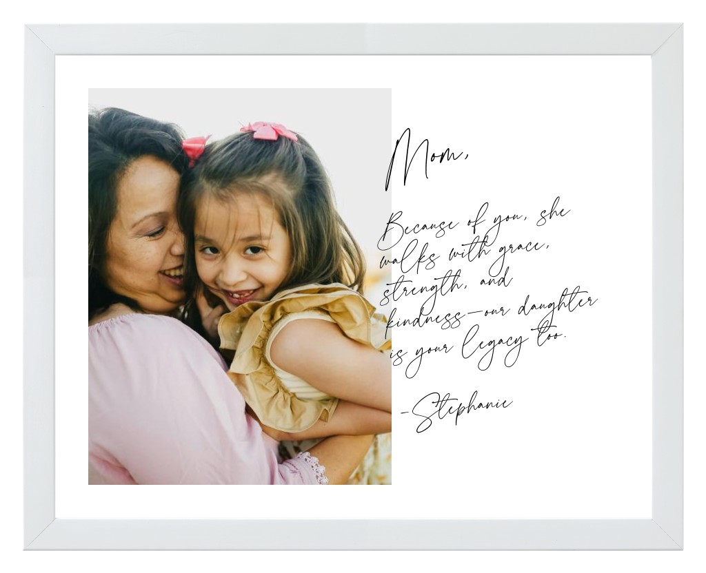 Notable Moments Parents 14” x 11” Framed Print - White