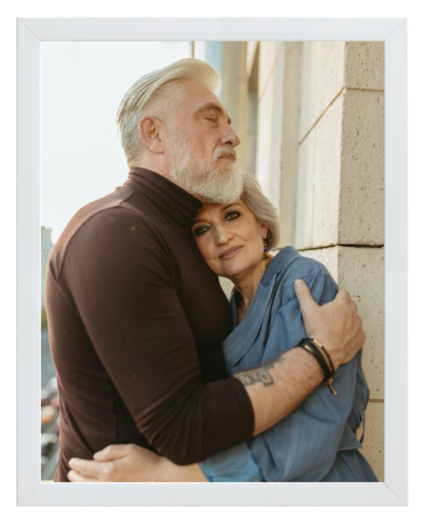 Simply Photo: Parents, 11” x 14” Framed Print - White