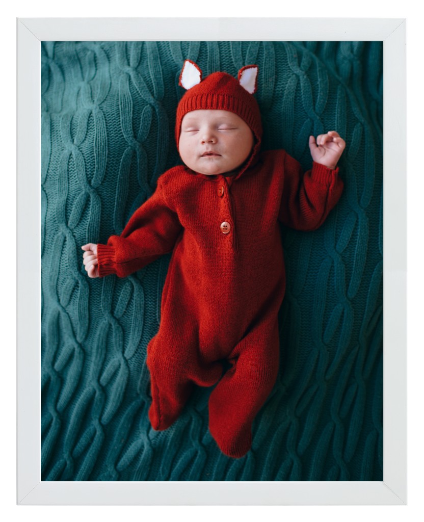 Simply Photo: Baby, 11” x 14” Framed Print - White