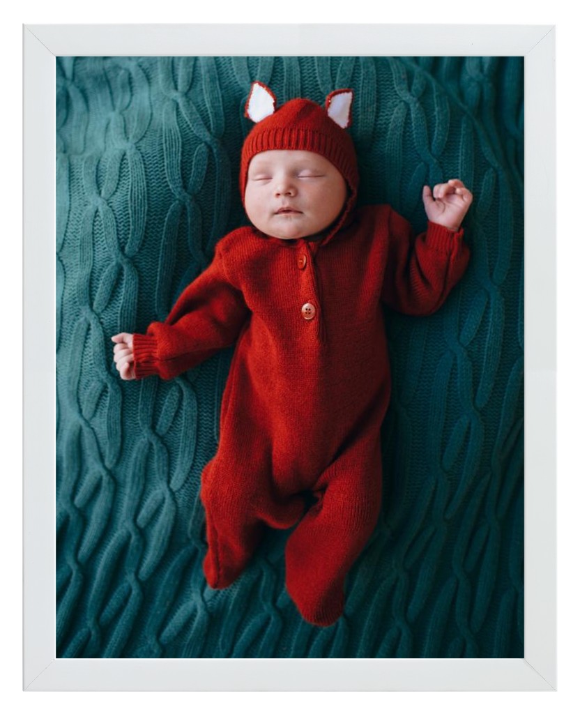 Simply Photo: Baby, 11” x 14” Framed Print - White
