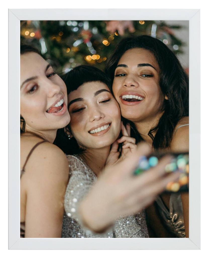 Simply Photo: Friends, 11” x 14” Framed Print - White