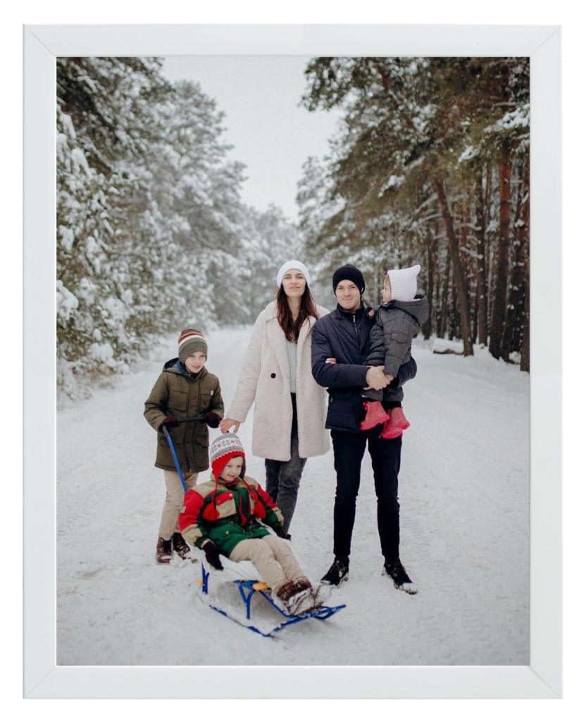 Simply Photo: Family, 11” x 14” Framed Print - White