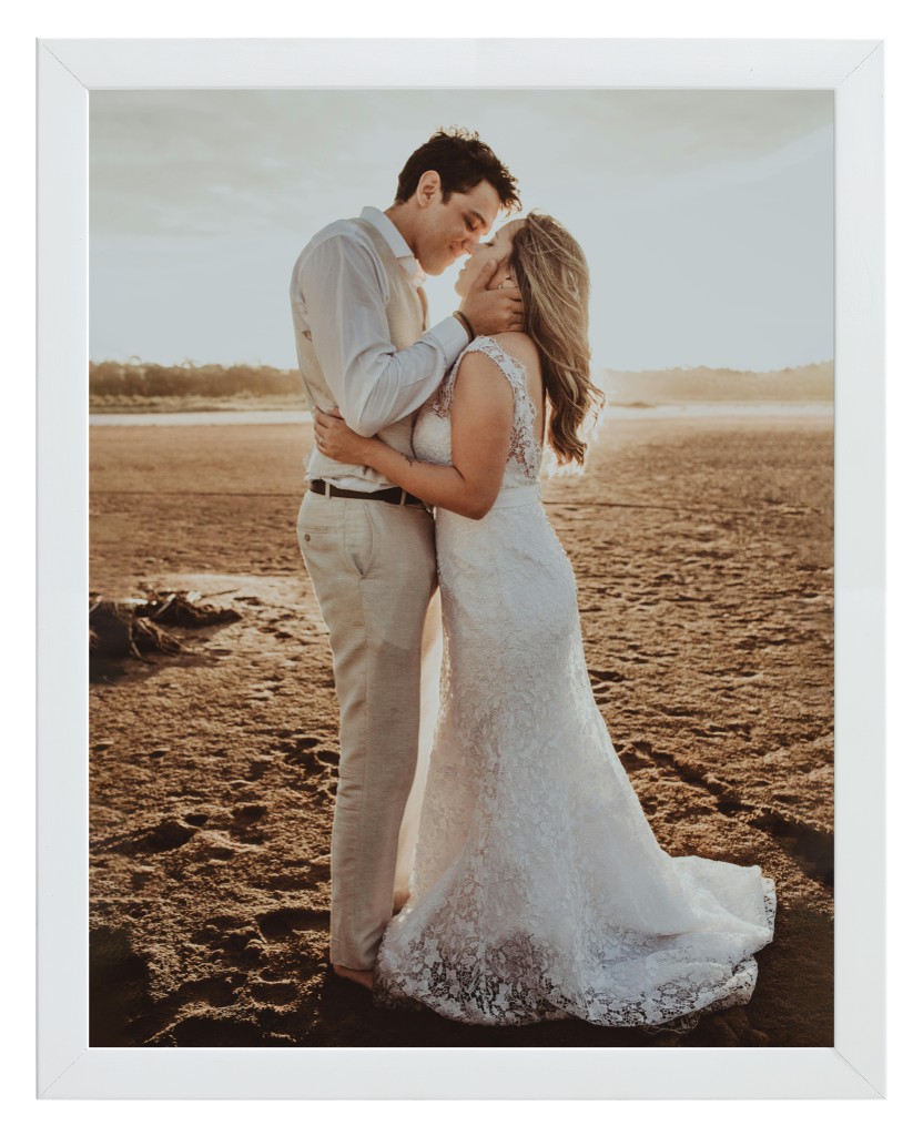Simply Photo: Wedding, 11” x 14” Framed Print - White