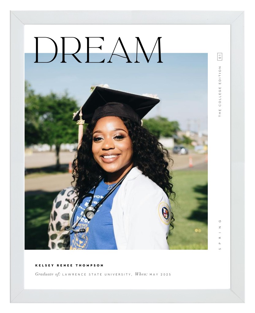 Cover Story Graduation 11” x 14” Framed Print - White