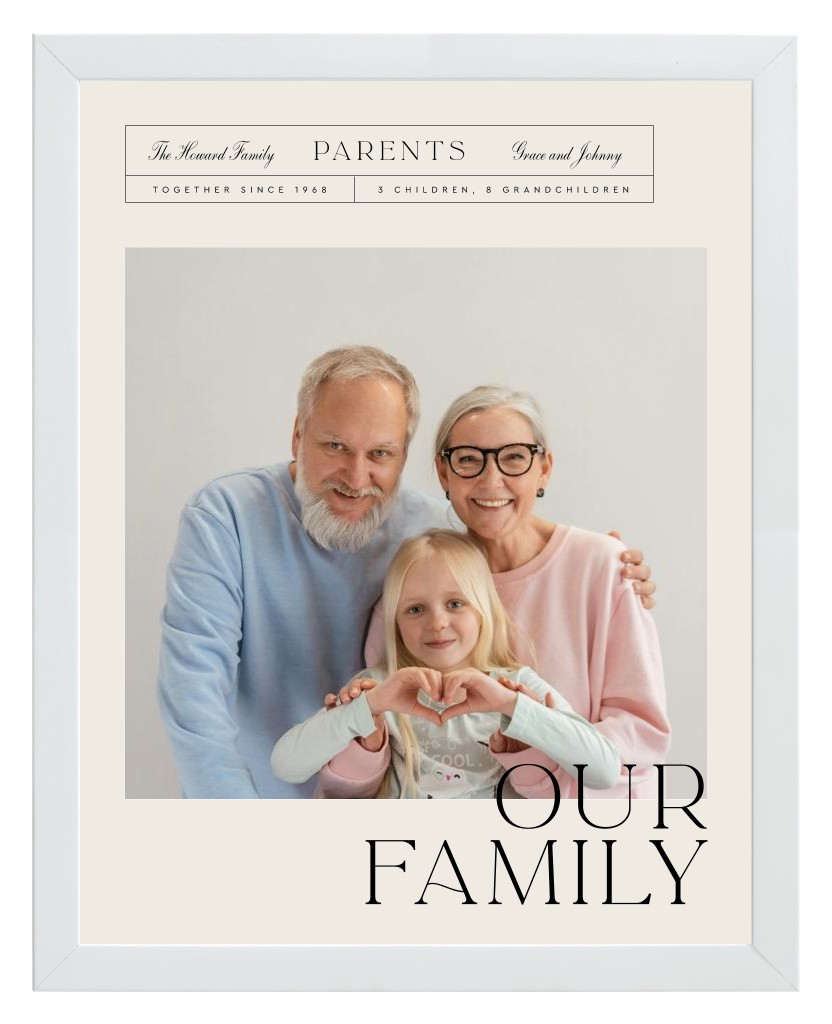 Life’s Chapters Parents 11” x 14” Framed Print - White