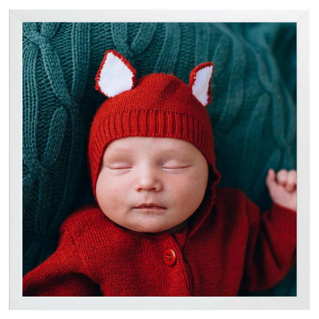 Simply Photo: Baby, 16” x 16” Framed Print - White
