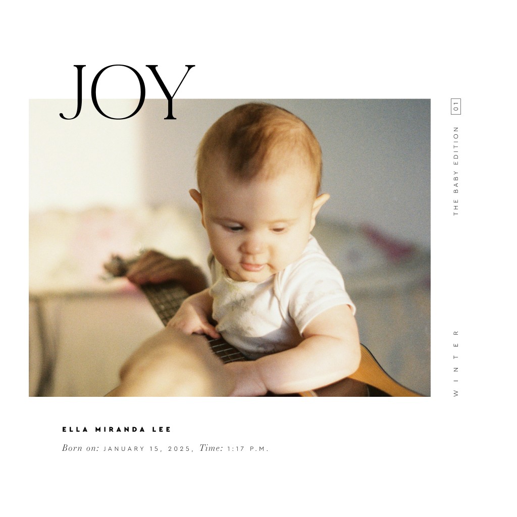 Cover Story Baby 16” x 16” Framed Print - White