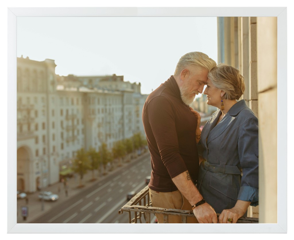 Simply Photo: Parents, 20” x 16” Framed Print - White