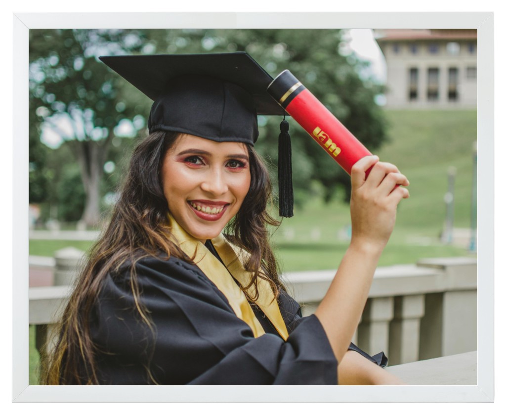 Simply Photo: Graduation, 20” x 16” Framed Print - White