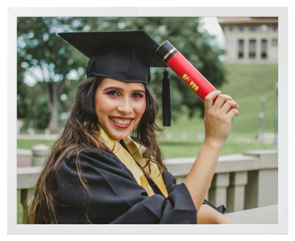 Simply Photo: Graduation, 20” x 16” Framed Print - White