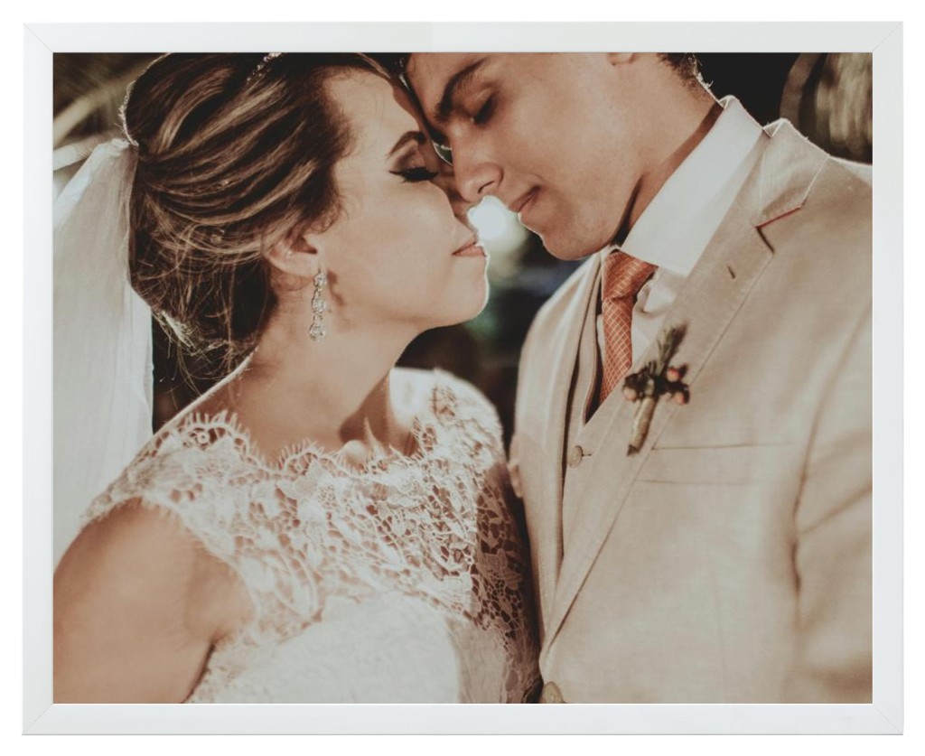 Simply Photo: Wedding, 20” x 16” Framed Print - White