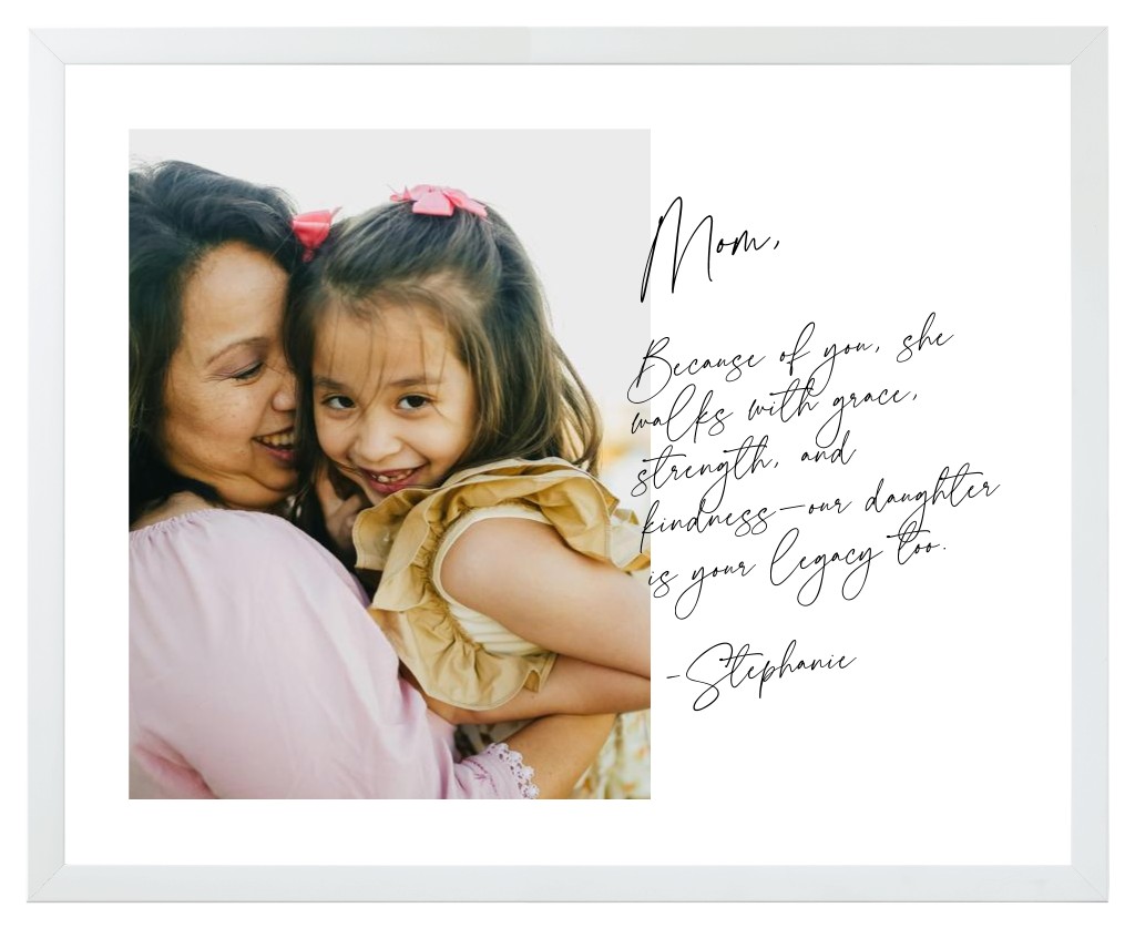 Notable Moments Parents 20” x 16” Framed Print - White