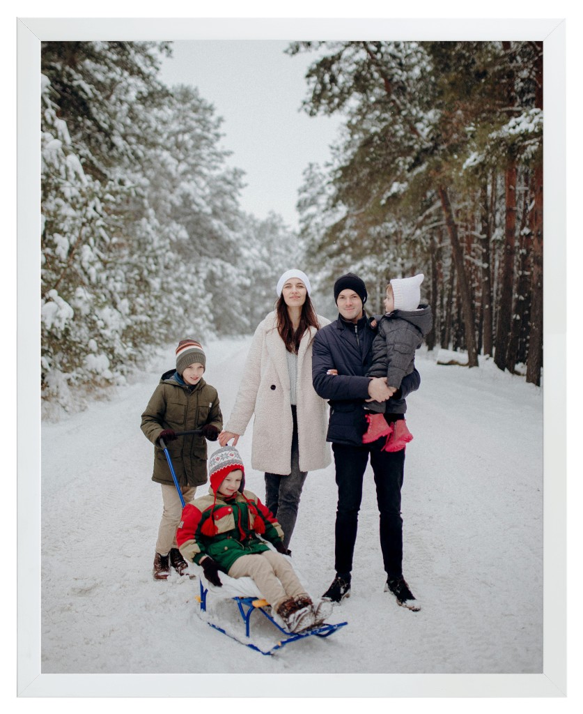 Simply Photo: Family, 16” x 20” Framed Print - White