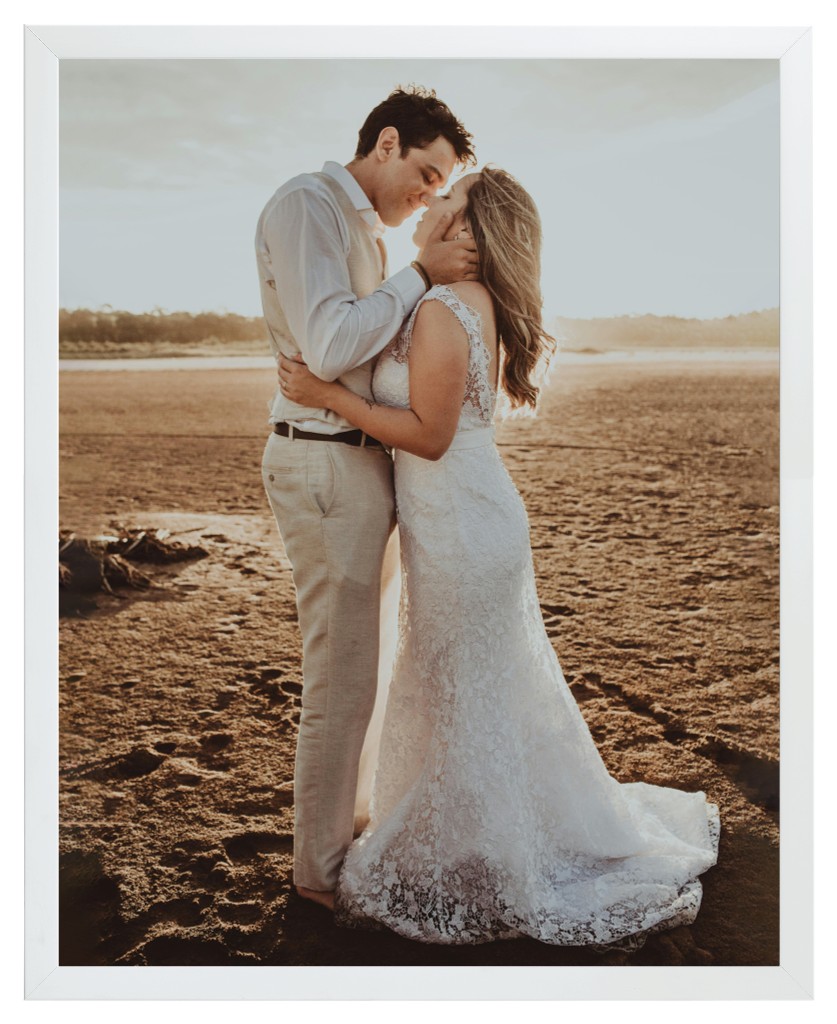 Simply Photo: Wedding, 16” x 20” Framed Print - White
