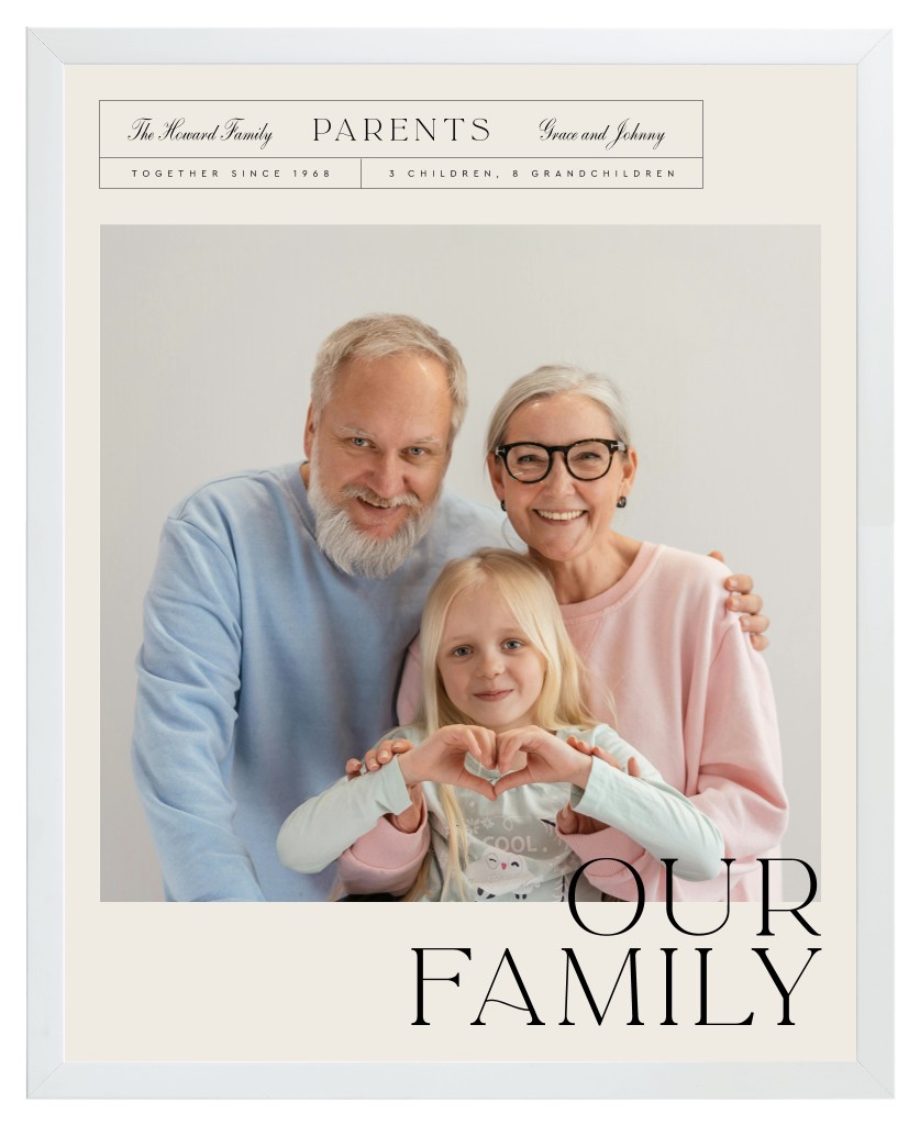 Life’s Chapters Parents 16” x 20” Framed Print - White