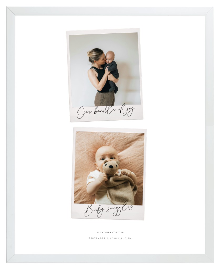 Instant Moments Baby 16” x 20” Framed Print - White