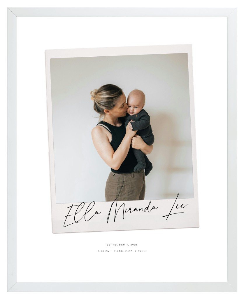 Instant Moments Baby 16” x 20” Framed Print - White