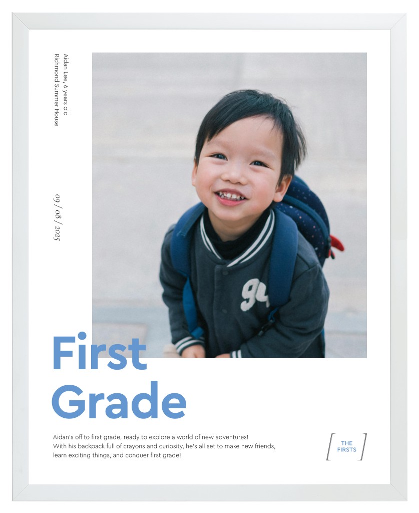 Milestone Memories Family 16” x 20” Framed Print - White