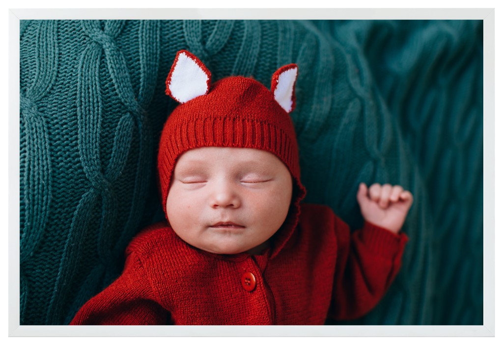 Simply Photo: Baby, 30” x 20” Framed Print - White