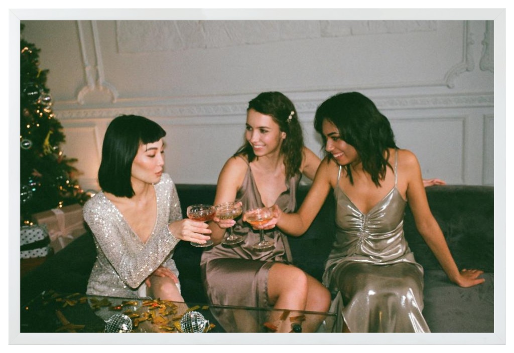 Simply Photo: Friends, 30” x 20” Framed Print - White