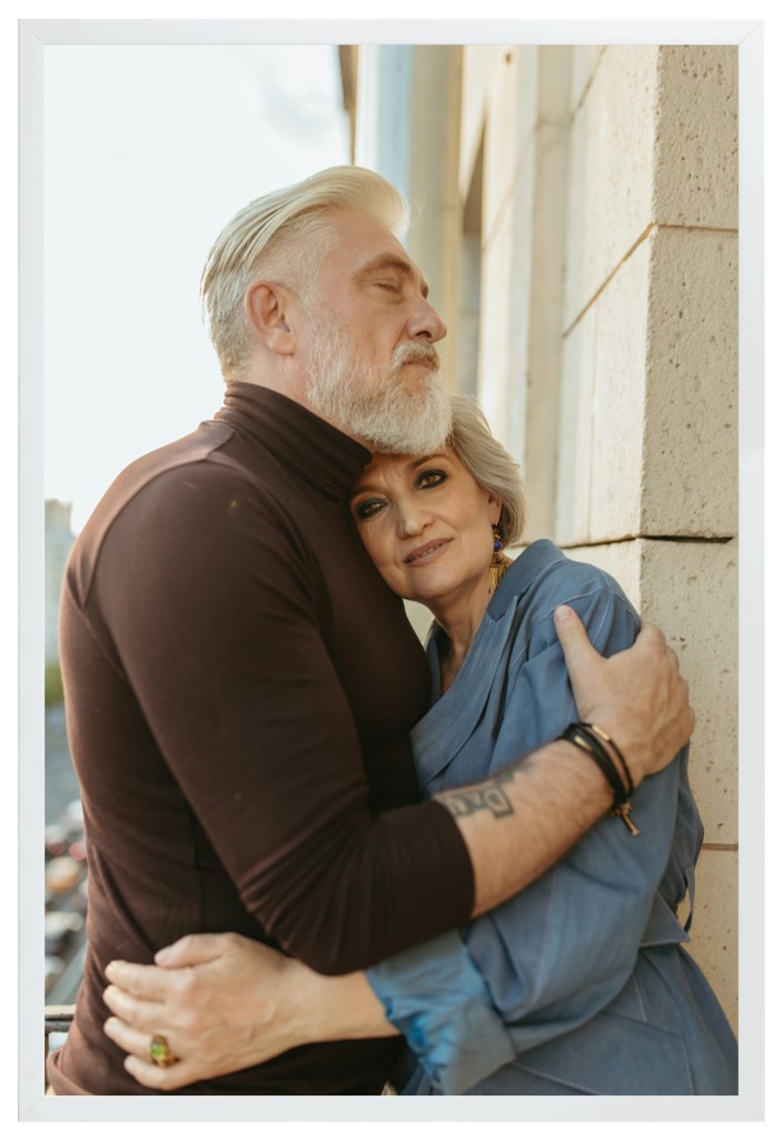 Simply Photo: Parents, 20” x 30” Framed Print - White