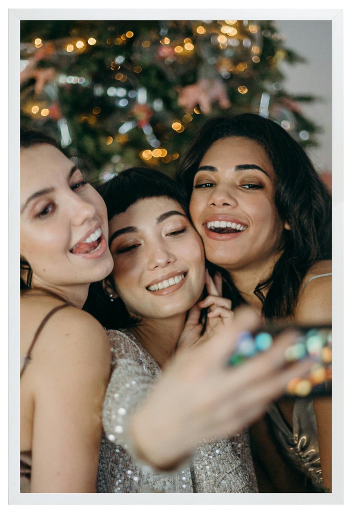 Simply Photo: Friends, 20” x 30” Framed Print - White