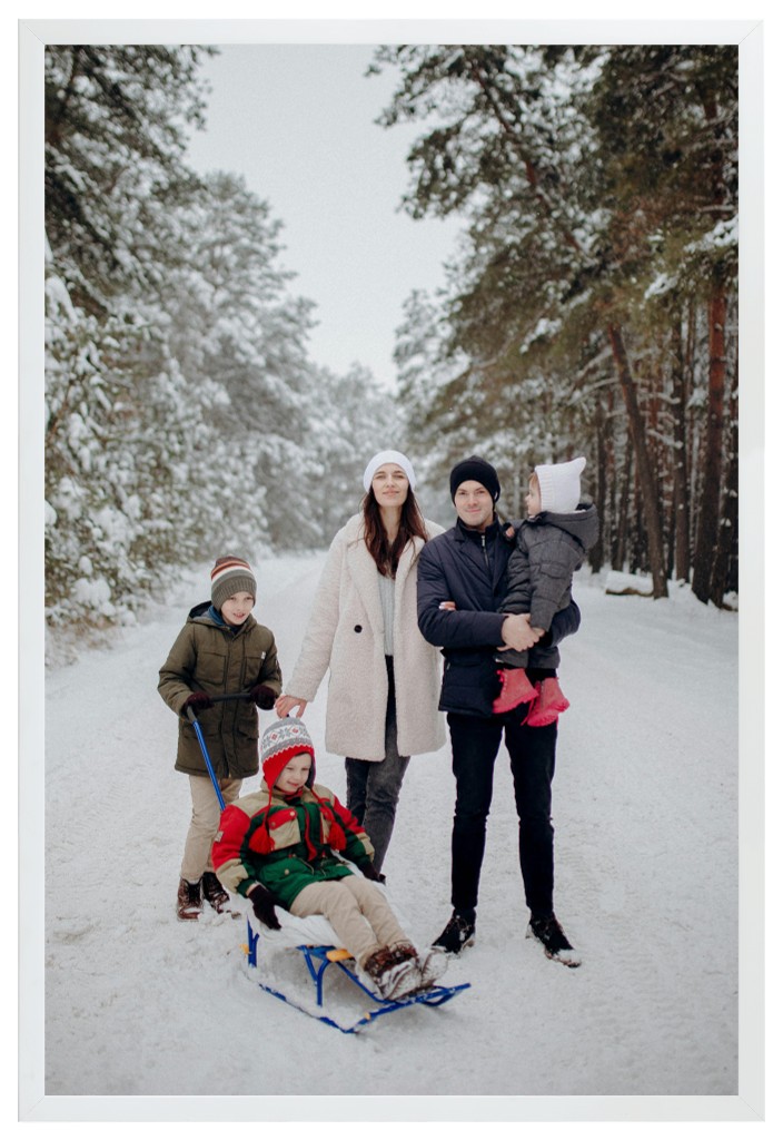 Simply Photo: Family, 20” x 30” Framed Print - White